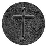 DAROUND 510 BK SH BK Black Single Cross Shimmer Black Background